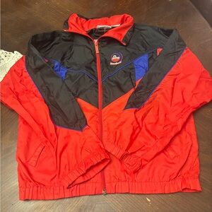 Vintage Reebok Red and Black Windbreaker Jacket- Large